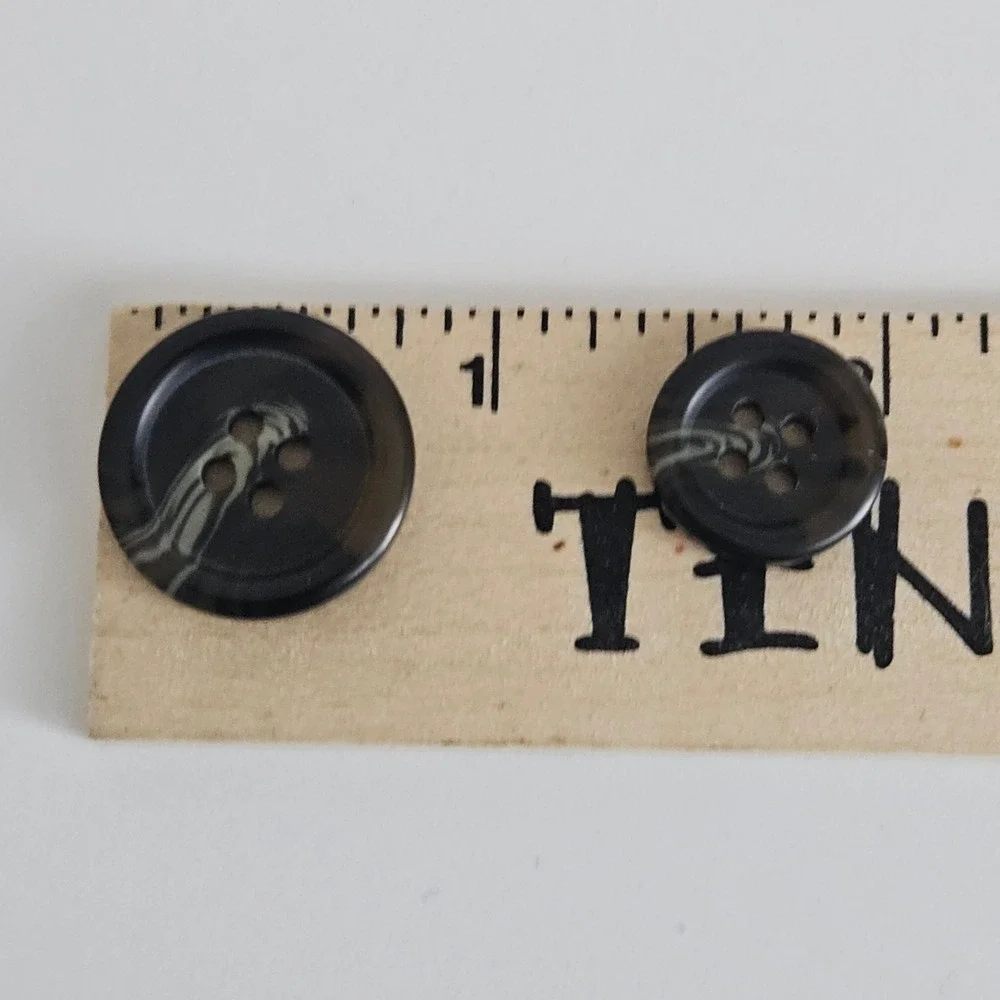 Chaps Brown Gray Marbled Swirl Suit Blazer Replacement Buttons‎ Set of 11 Sewing